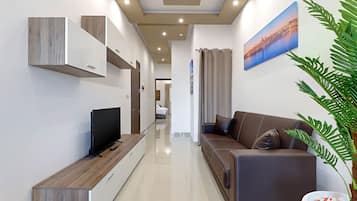 Apartemen | 2 kamar tidur, meja kerja, setrika/meja setrika, dan internet