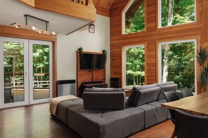 TV, fireplace, stereo