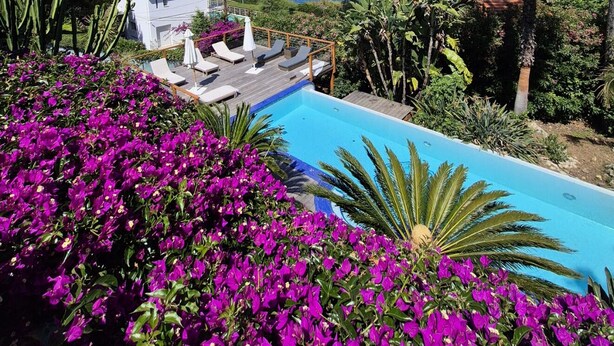 Outdoor pool - Beautiful 6 Bedrooms Villa on the Cap d'Antibes with panoramic sea views (Antibes)