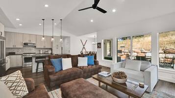 TV, fireplace, stereo, offices