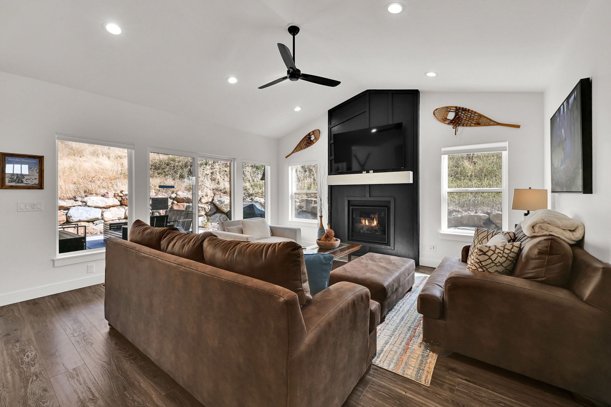 TV, fireplace, stereo, offices