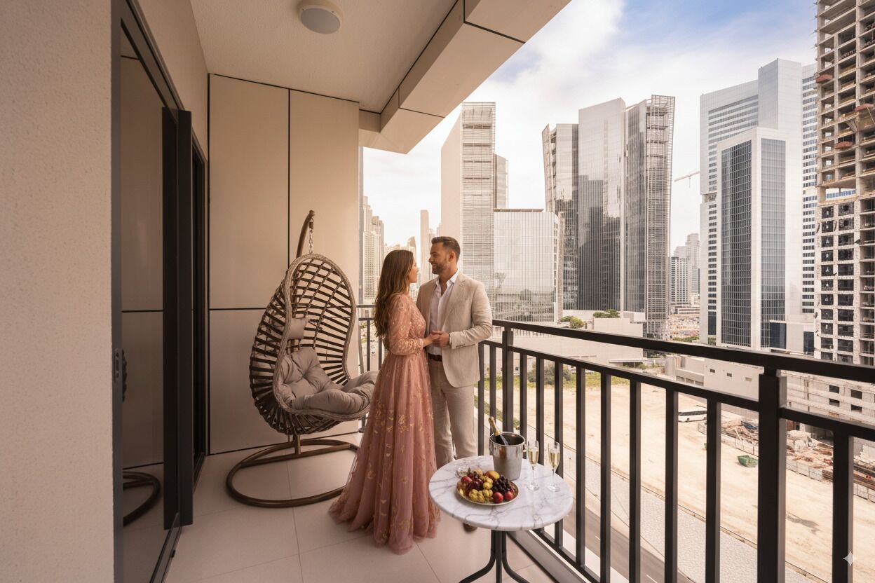 Deluxe-lejlighed - balkon - søudsigt | 1 soveværelse, premium-sengetøj, dundyner