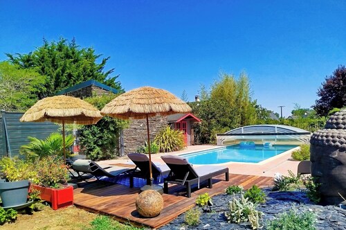 Charming Anjou house with shared pool