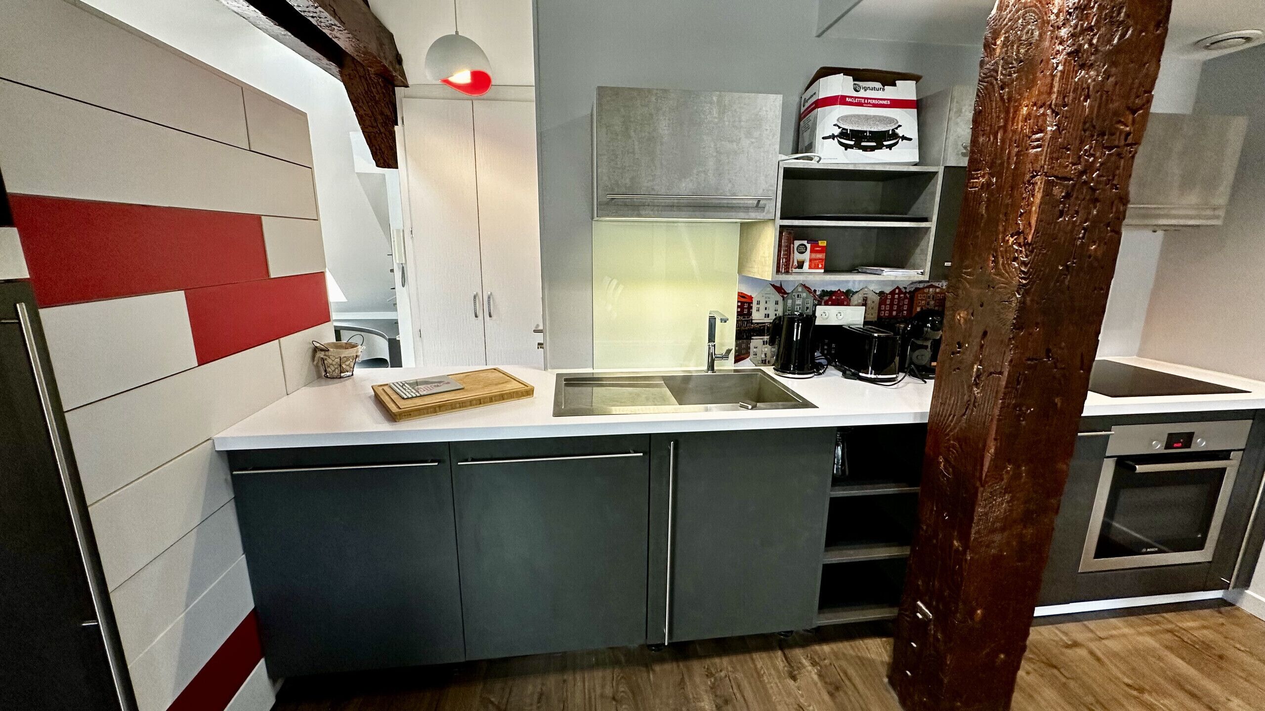 Refrigerador, microondas, horno y lavavajillas 
