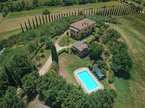 Aerial view - Villa Acquaviva With Pool In Perugia (Castiglione del Lago)