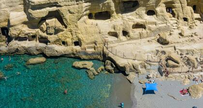 In the center of famous Matala