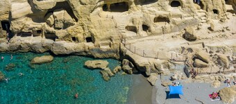 In the center of famous Matala