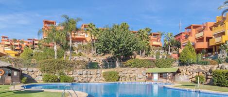 Honeymoon Apartment, 2 Bedrooms, 2 Bathrooms, Mountainside (Reserva De Marbella) | Pool | Seasonal outdoor pool