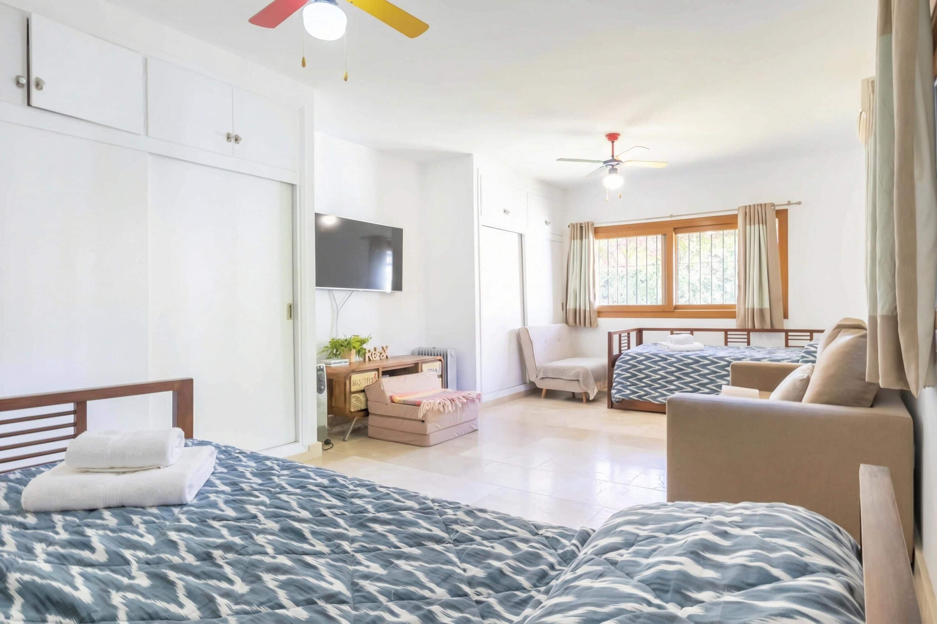 Family Villa, Multiple Bedrooms, 2 Bathrooms (Villa Calahonda 700m from beach with) | 4 bedrooms, laptop workspace, iron/ironing board, free WiFi