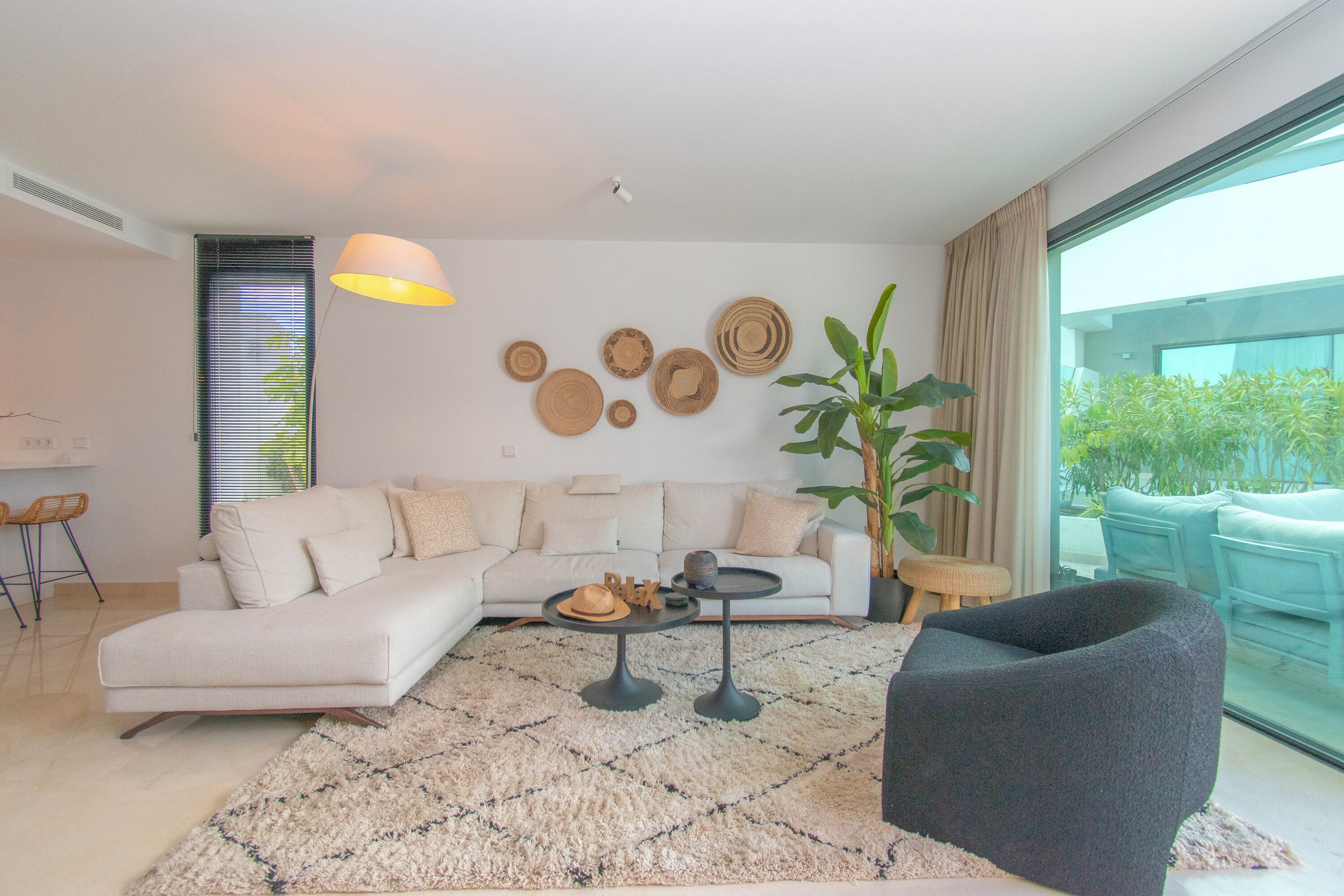 21-inch flat-screen TV with cable channels