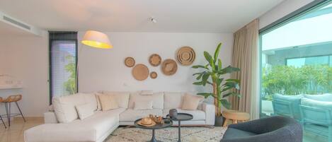 21-inch flat-screen TV with cable channels