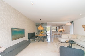 Honeymoon House, 3 Bedrooms, 2 Bathrooms (Casa La Cala Valvega) | Living area | Flat-screen TV