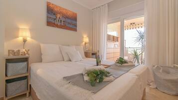 2 dormitorios y espacio para trabajar con un portátil