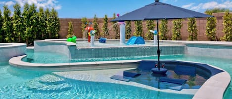 Outdoor pool, a heated pool