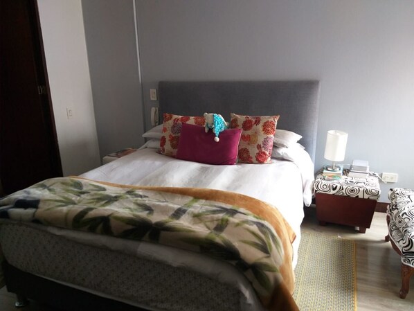 1 makuuhuone, vuodevaatteet