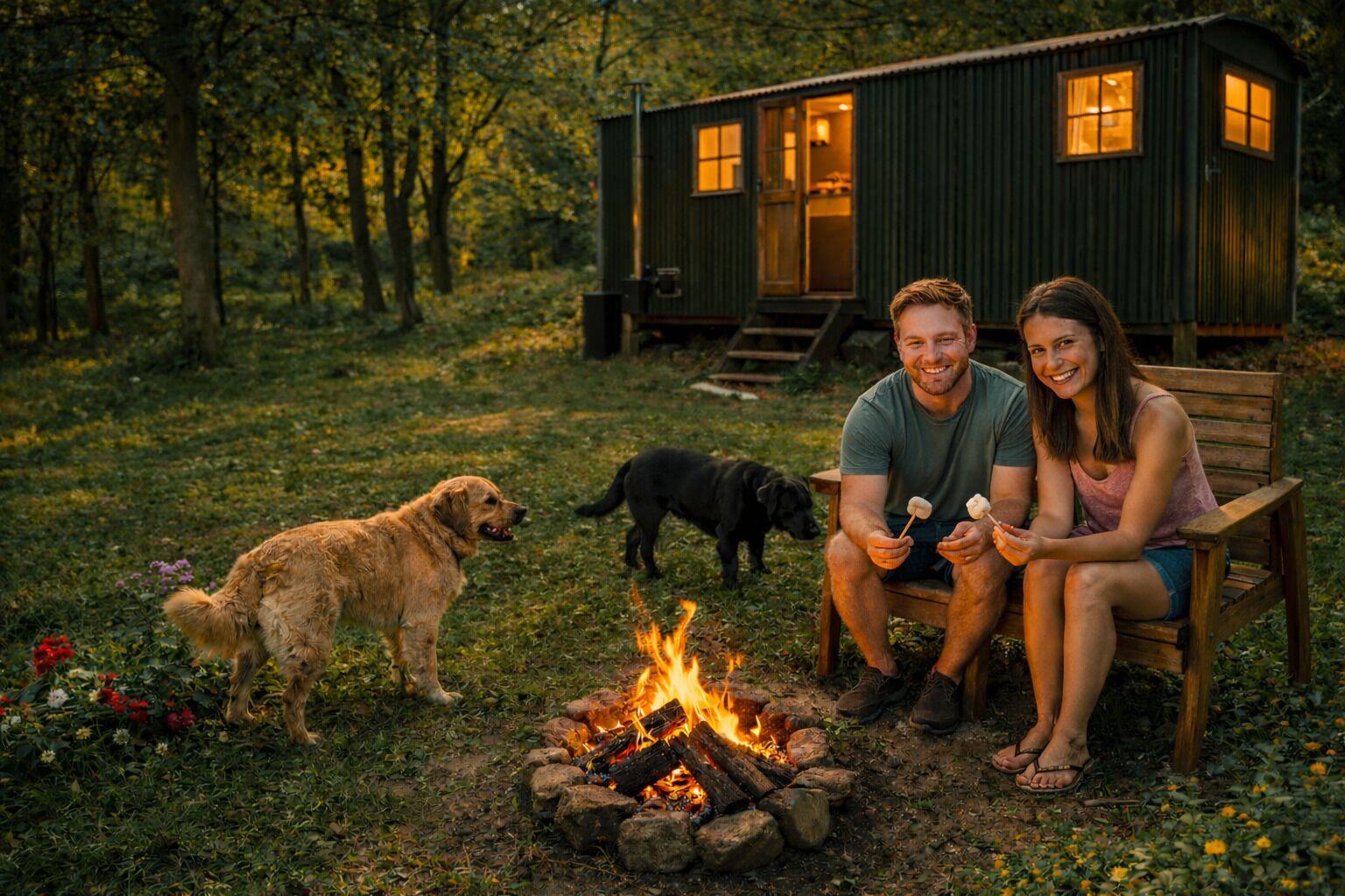 Comfort-hytte - 1 dobbeltseng - søudsigt | Søudsigt