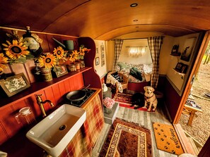 Comfort-Ferienhütte, 1 Doppelbett, Seeblick