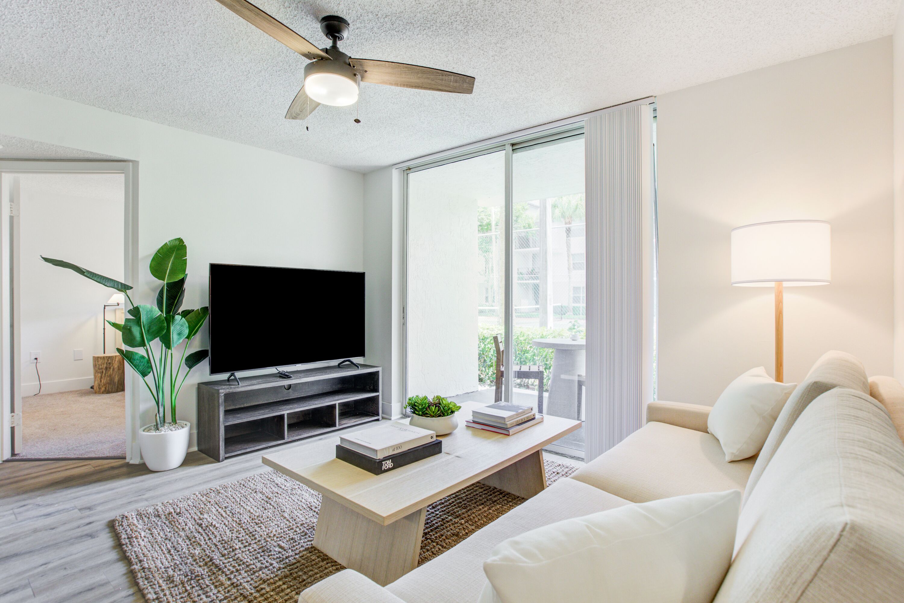 Deluxe Apartment, 3 Bedrooms (Self Check-in with Virtual Front Desk) | Living area | Flat-screen TV