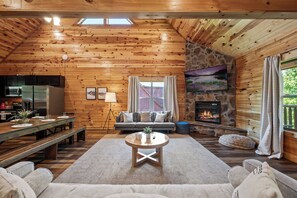 Smart TV, fireplace, video games