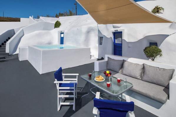 Outdoor dining - BLUE VICE IMEROVIGLI (Fira)