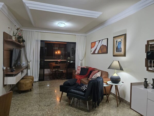 Apartment, 1 Bedroom | Living area - Apartment 4 People Relax Espirito Santo Brasil City Center Near Praja (Rio Bananal)