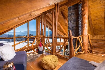 Log Home Mountain Mama - Charming Wooden Cottage with Wellness Amenities 
