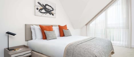 In-room safe, desk, laptop workspace, blackout curtains