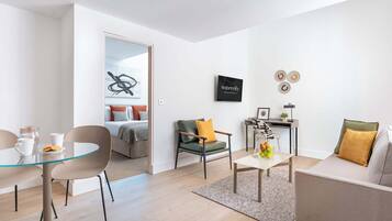 One Bedroom Suite | Living area | 43-inch Smart TV with digital channels