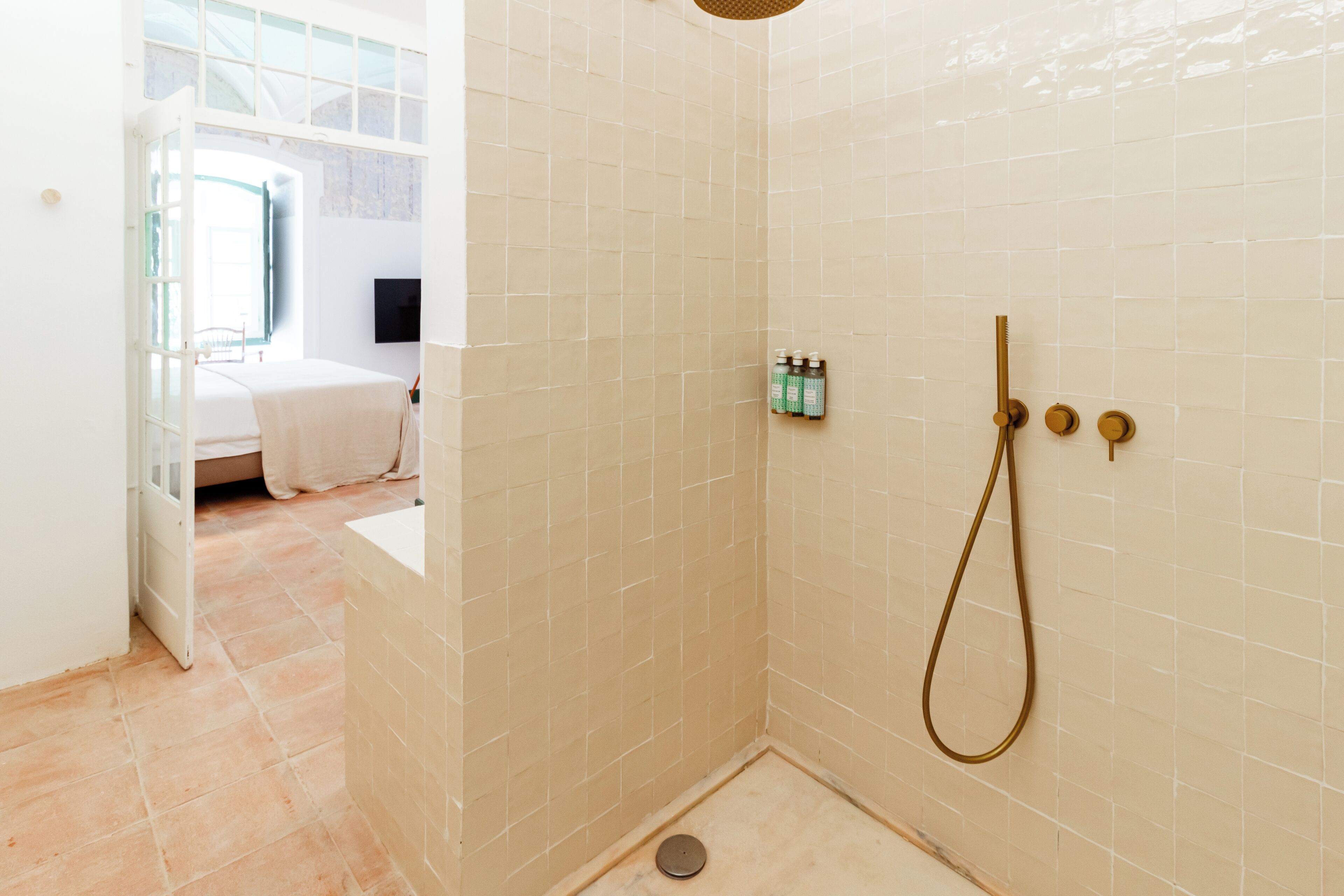 Superior Room | Bathroom | Shower, rainfall showerhead, designer toiletries, hair dryer