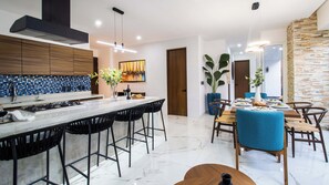 Deluxe Apartment, 2 Bedrooms | Private kitchen - Serene Stylish Stay Roof Pool and Lounge (Puerto Vallarta)