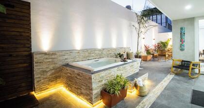 Serene Stylish Stay Roof Pool and Lounge