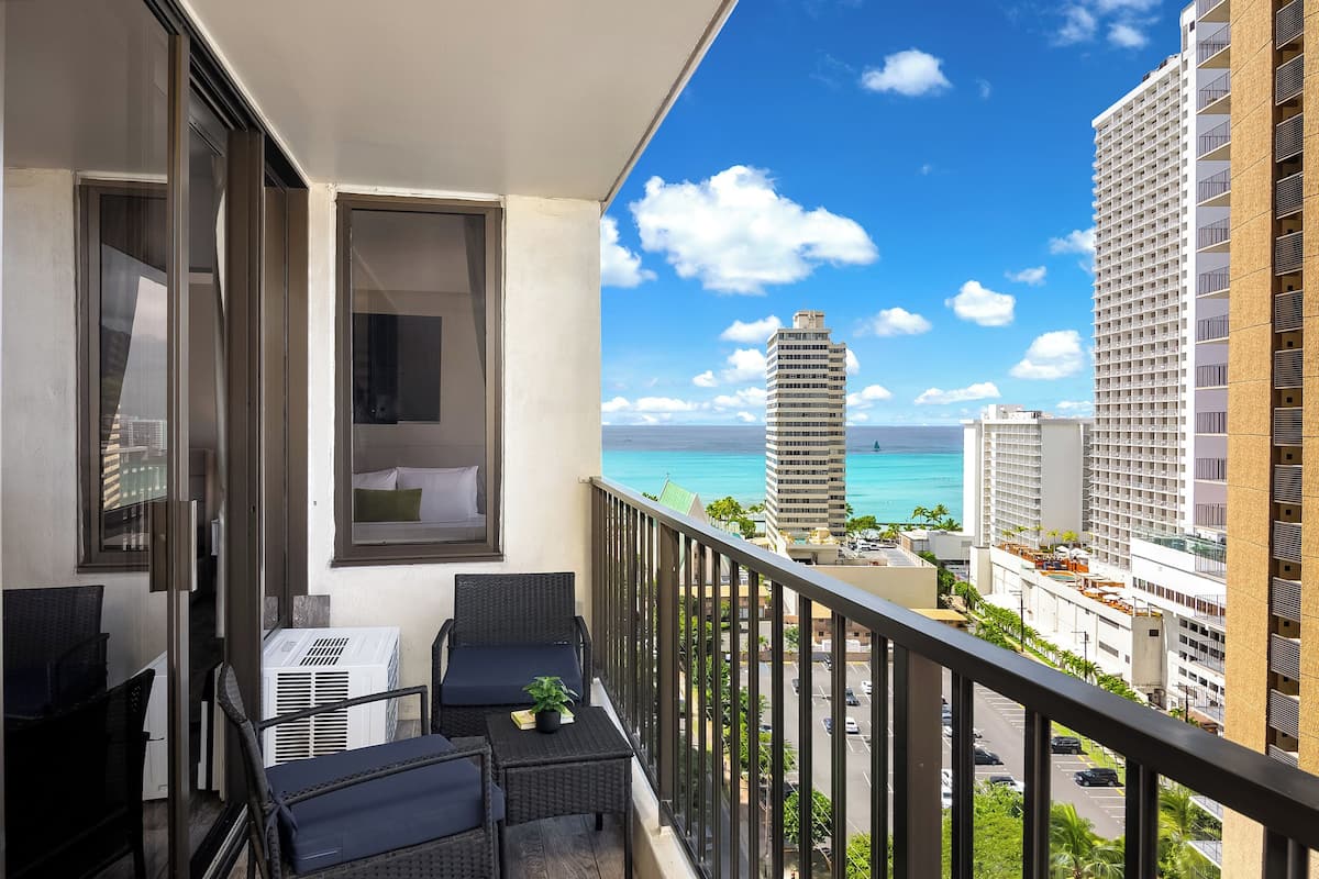 Condo, 1 quarto, sacada, vista parcial para o mar (1 Bedroom, 0024) | Vista da sacada