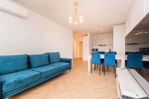 Apartamento luxo | 1 quarto, ferros/tábuas de passar roupa, Wi-Fi de cortesia