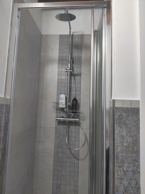 Sèche-cheveux, serviettes fournies, savon, papier toilette