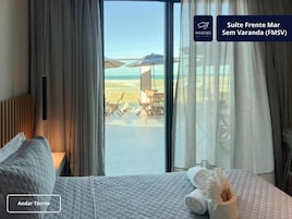 Doppia Premium, vista mare, di fronte alla spiaggia | Biancheria da letto di alta qualità, materassi a doppio strato, minibar