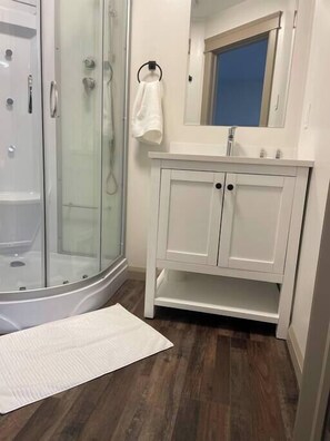 Hair dryer, towels