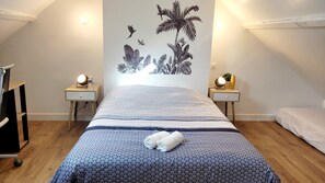 4 slaapkamers, een strijkplank/strijkijzer, gratis wifi