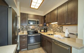 Fridge, oven, stovetop, dishwasher - Royal Kahana Maui 1001 Partial Ocean 2 Bedroom (Lahaina)