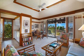 Living area - Kiahuna Plantation Resort 318 Partial Ocean 1 BD (Koloa)