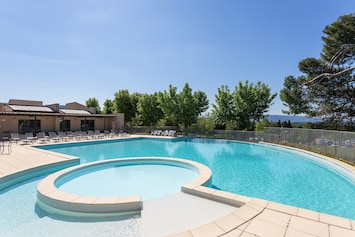 Dive into the lovely seasonal outdoor pool during the summer.