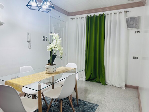 Dining - A Home Away from Home 43sqm Studio-type condo in Quezon City with Wifi AC (Quezon City)