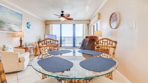 TV - Sunrise Delight: Oceanfront Condo w/ Pool Access (New Smyrna Beach)