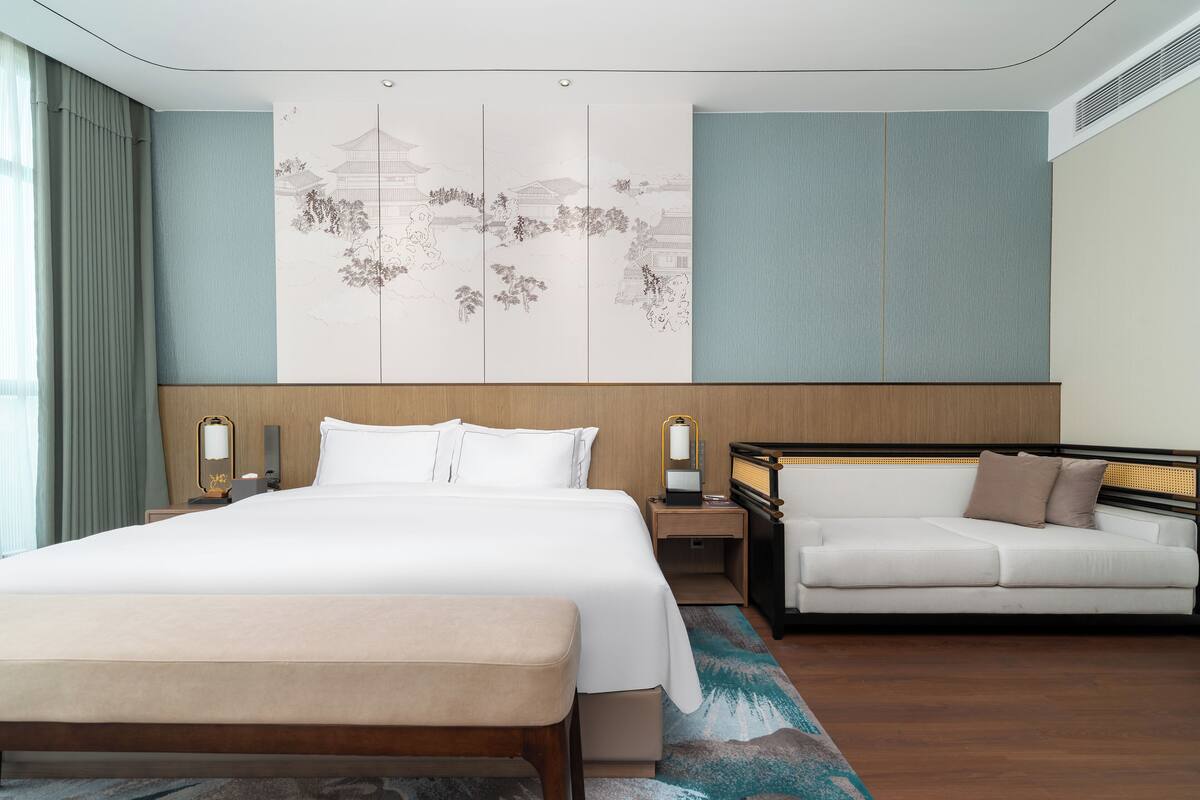 ห้องเอ็กเซ็กคิวทีฟสตูดิโอสวีท | เครื่องนอนระดับพรีเมียม, ผ้านวมขนเป็ด, มินิบาร์ฟรี