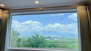 ファミリー アパートメント 2 ベッドルーム 禁煙 マウンテンビュー | リビング エリア | 薄型テレビ