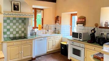 Microwave, oven, stovetop, dishwasher