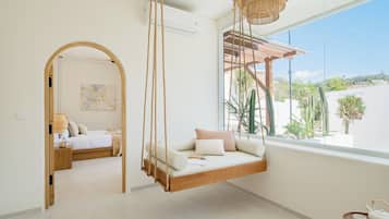 Een 46-inch smart-tv met kabelzenders