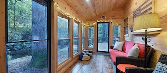 Riverbend Den | 2BR Creekfront Cabin • Adventure Included • Sleeps 6