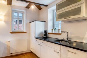 Fridge, oven, stovetop, dishwasher