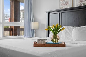 1 slaapkamer, een strijkplank/strijkijzer, gratis wifi, beddengoed