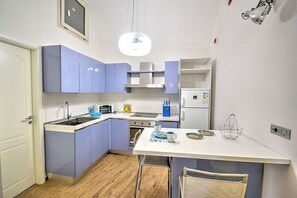 Fridge, oven, stovetop, dishwasher